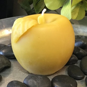Live Light Beeswax Apple Candle