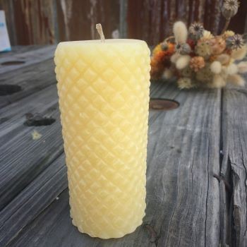Live Light Beeswax Honeycomb Pillar Candle